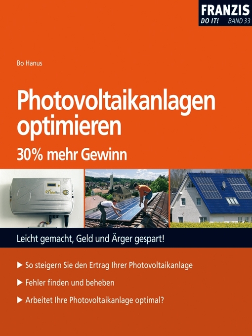 Upplýsingar um Photovoltaik-Anlagen optimieren eftir Bo Hanus - Biðlisti